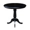 International Concepts Round 36 in Rd Top Pedestal Table, 12 in Leaf, 40.9 inH, Adjustable Height, Black, 36 W, 48 L, Wood K46-36RXT-6B-2 - alternate 1